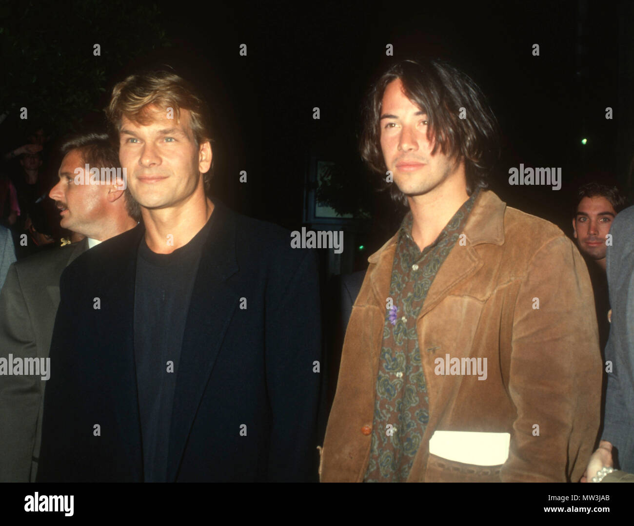 WESTWOOD, CA JULY 10 (LR) Actors Patrick Swayze and Keanu Reeves