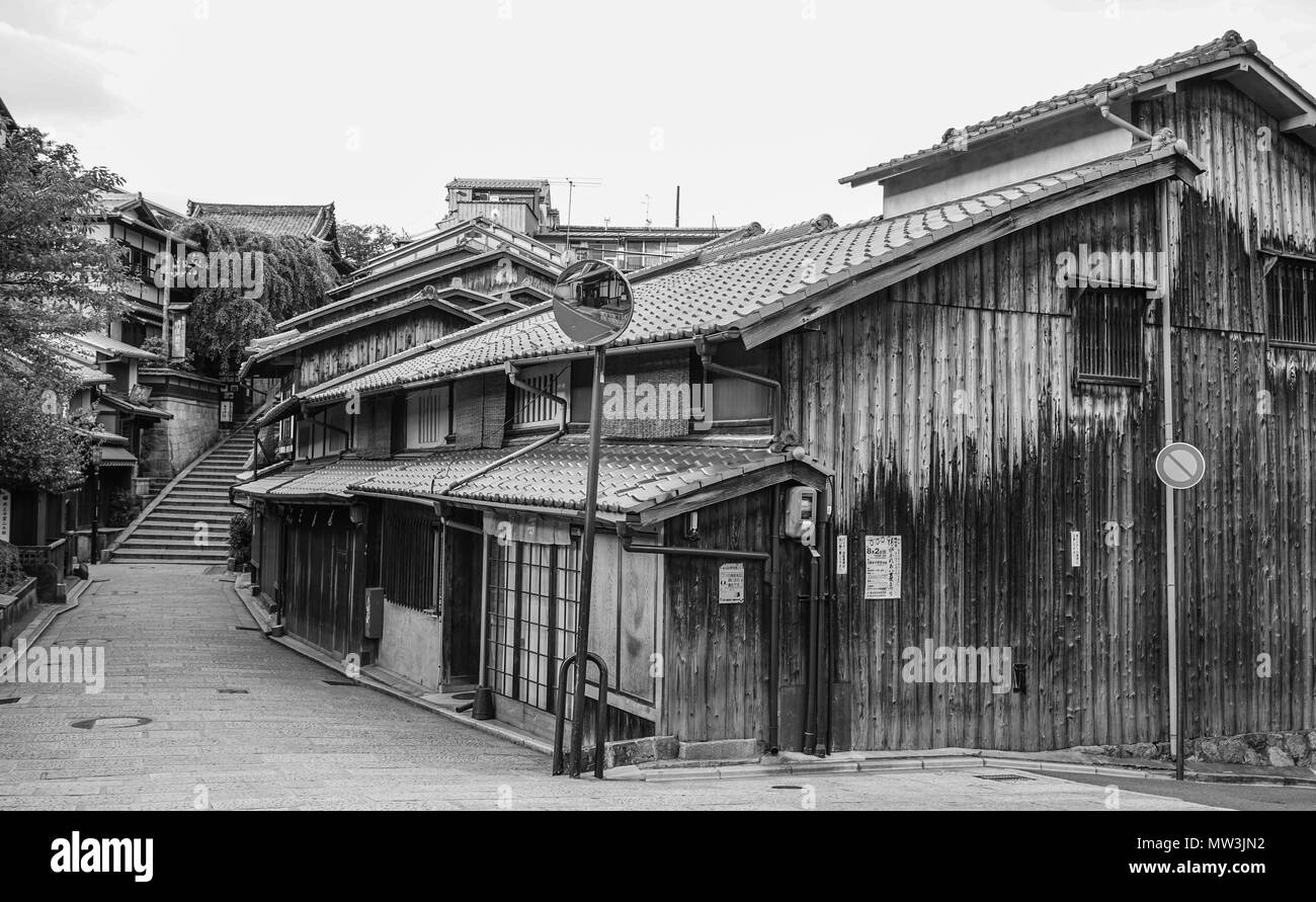 Kyoto, Japan Jul 15, 2015. Traditional houses at Sannenzaka Old Town