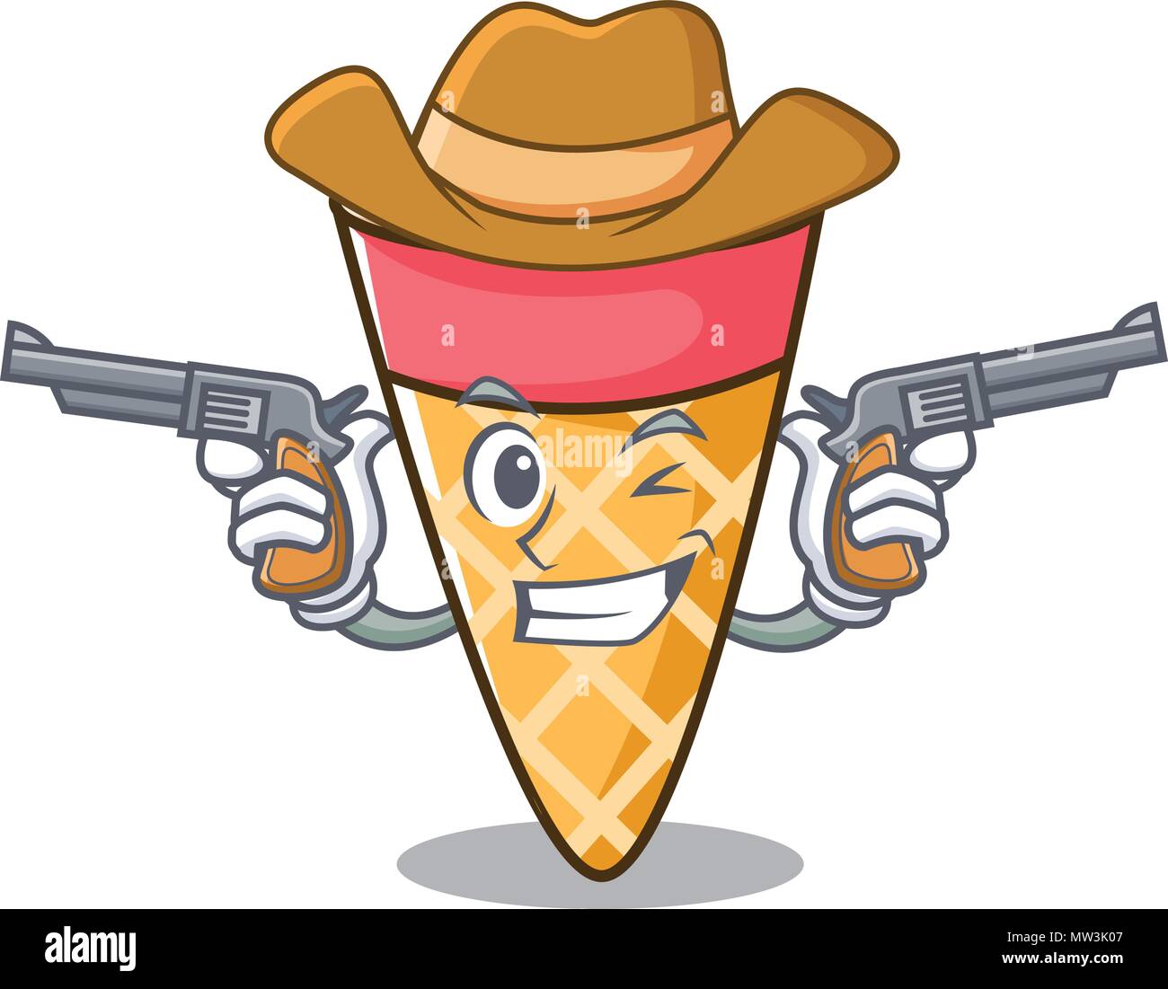 Cowboy ice cream tone character cartoon Stock Vector Image & Art Alamy