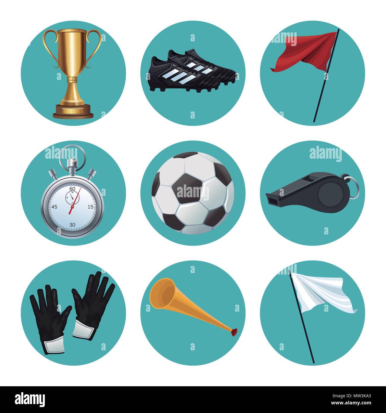 Set of soccer icons Stock Vector Image & Art - Alamy