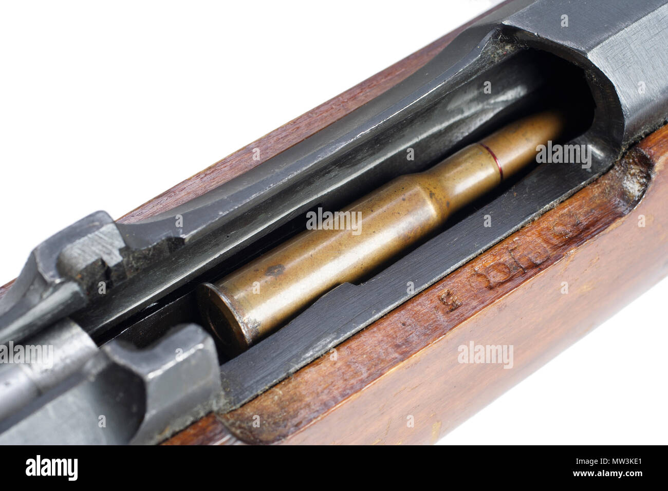 cartridge in the receiver Stock Photo