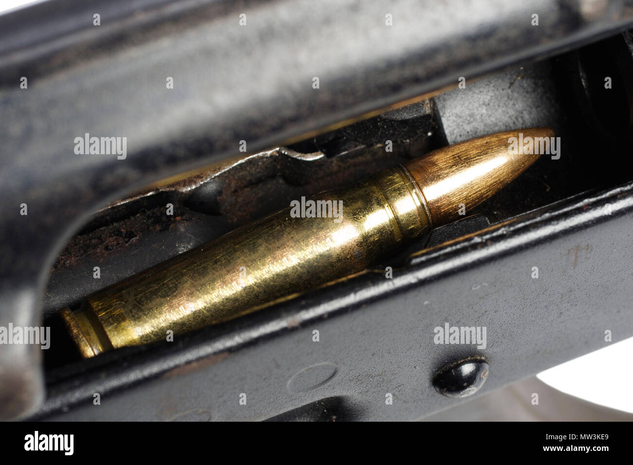 cartridge in the receiver Stock Photo