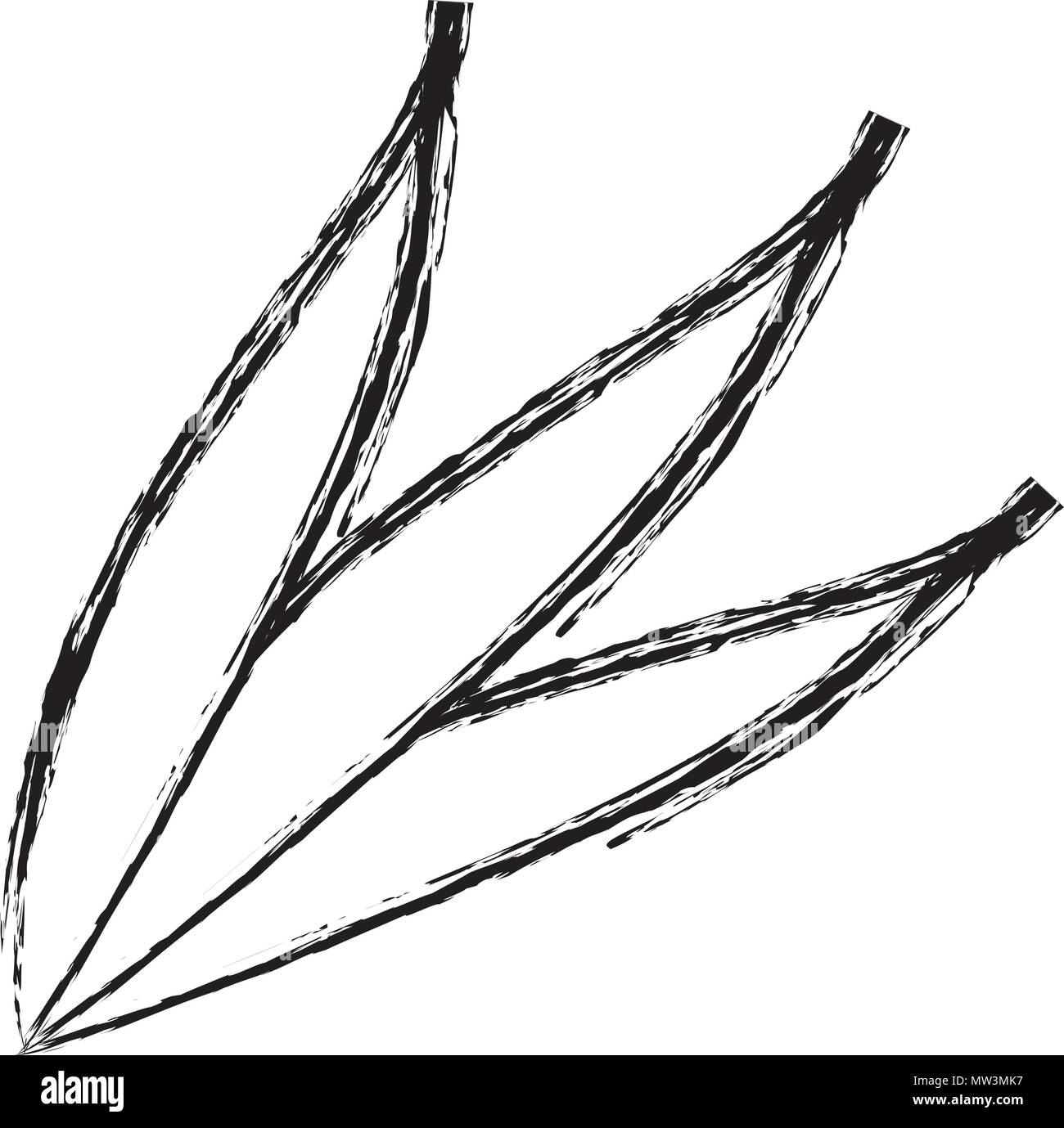 grunge nature tropical leaves plant style Stock Vector Image & Art - Alamy