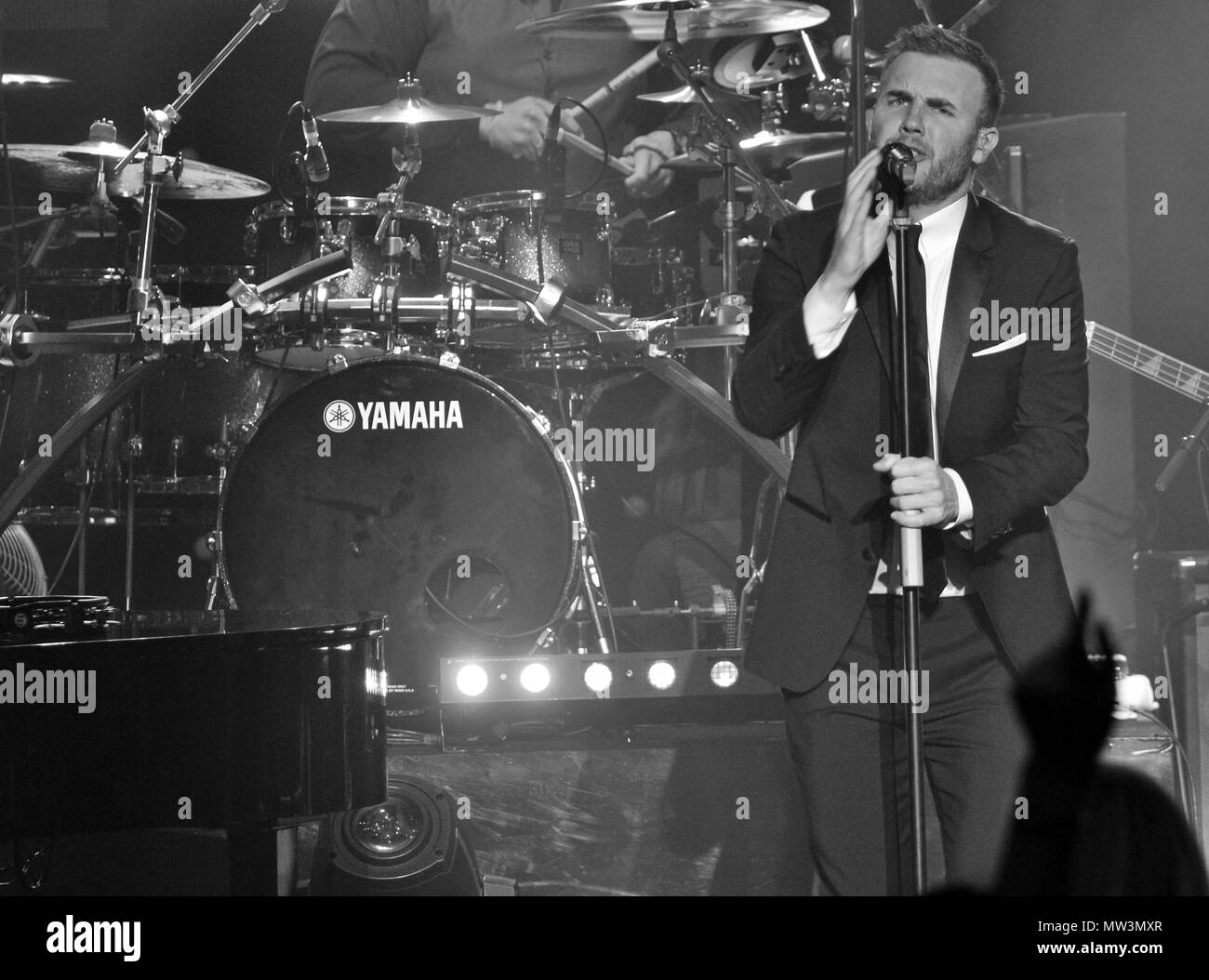 Liverpool,Uk, Take That star Gary Barlow performs solo at Liverpool Philharmonic Hall to sell out crowd, credit Ian Fairbrother/Alamy stock photos Stock Photo