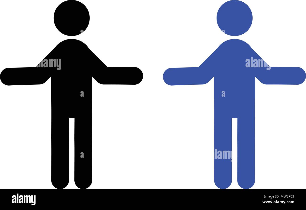 Surprised man icon, isolated on white background Stock Vector