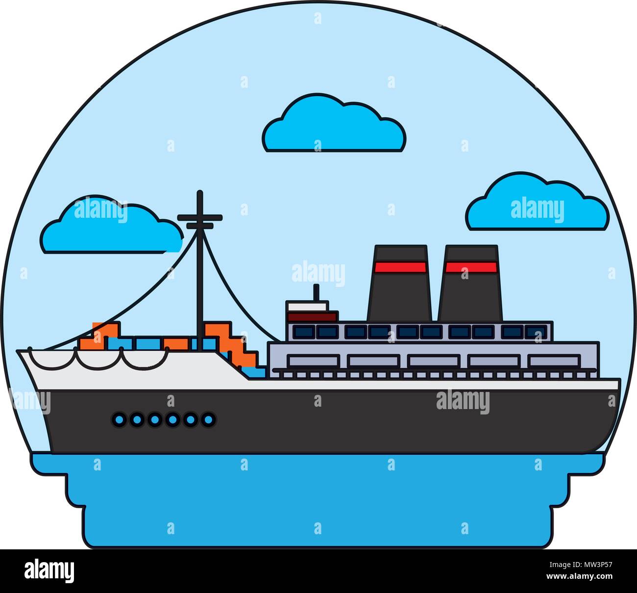 Floating containers Stock Vector Images - Alamy
