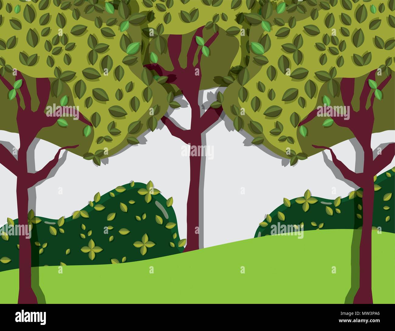 Beautiful forest scenery Stock Vector Image & Art - Alamy