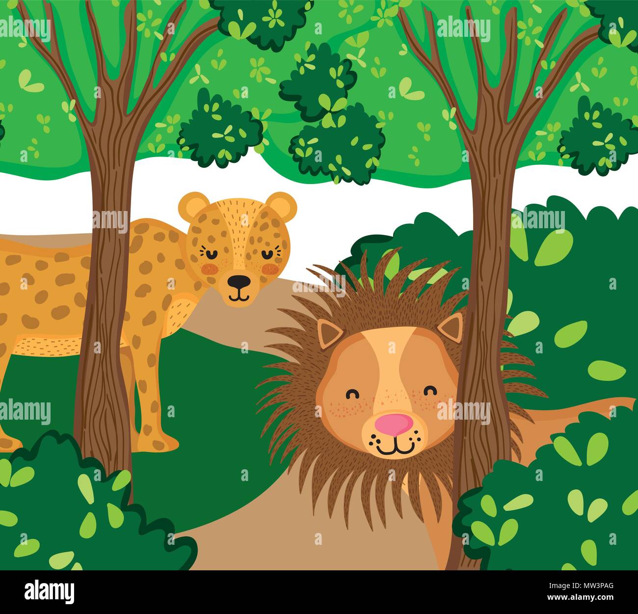 Wildlife cute animals Stock Vector Image & Art - Alamy