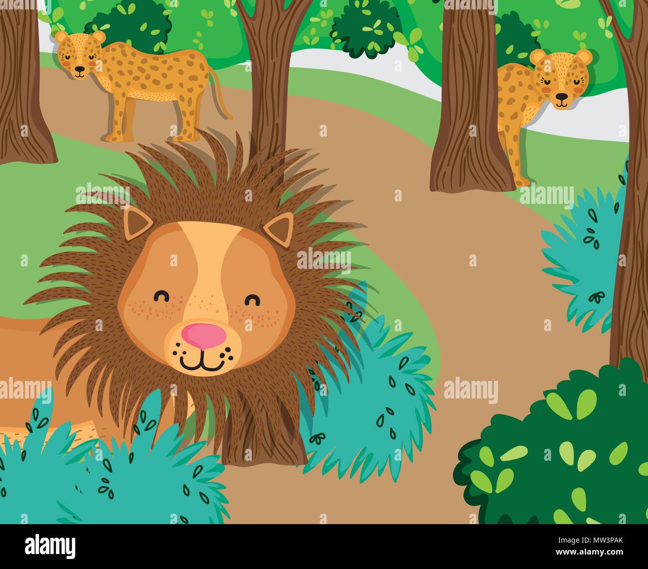 Wildlife cute animals Stock Vector Image & Art - Alamy