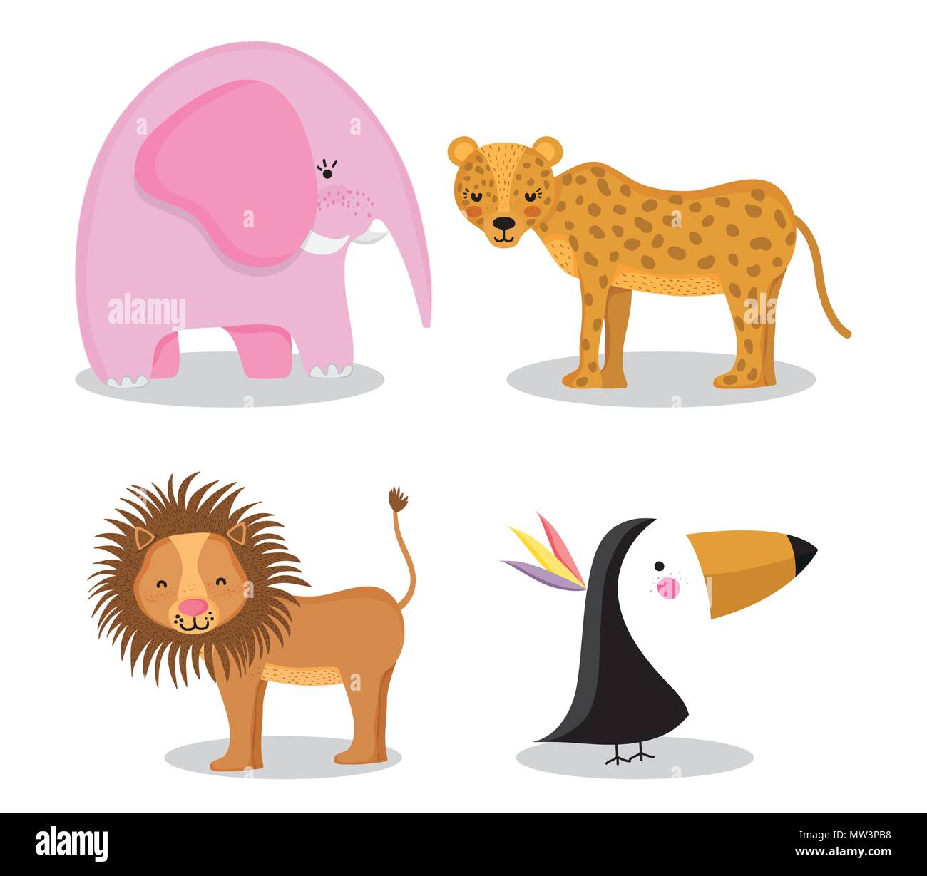 Wildlife cute animals Stock Vector Image & Art - Alamy