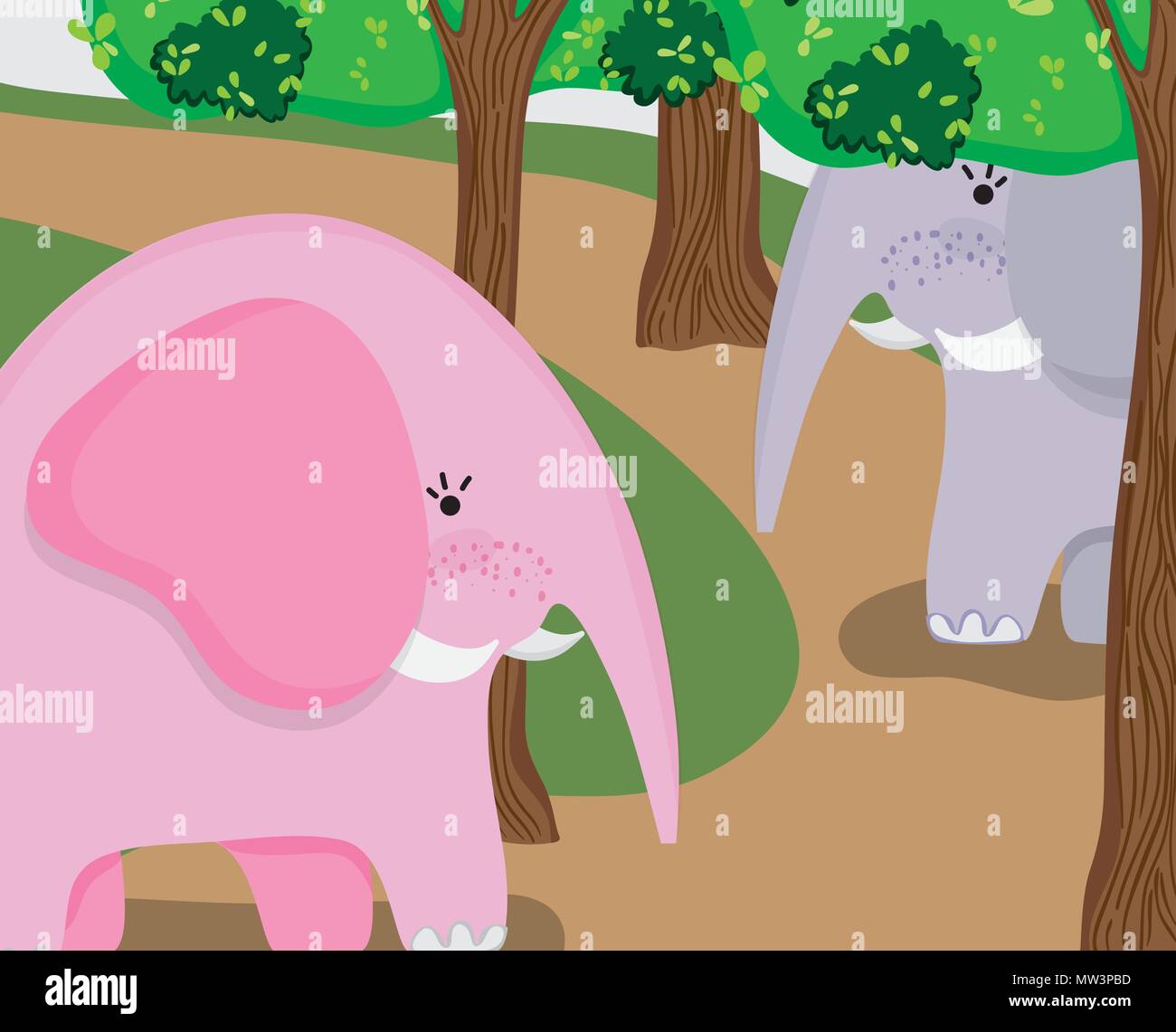 Wildlife cute animals Stock Vector Image & Art - Alamy