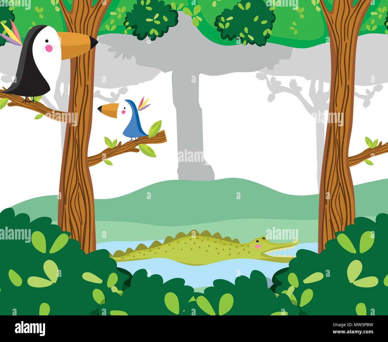 Wildlife cute animals Stock Vector Image & Art - Alamy