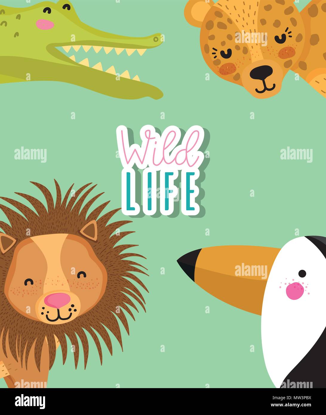 Wildlife cute animals Stock Vector Image & Art - Alamy