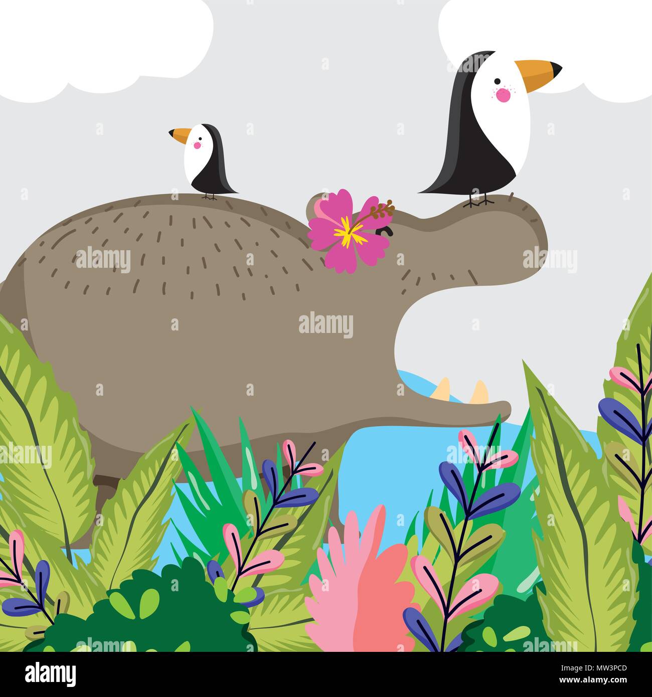 Cute wildlife animals Stock Vector Image & Art - Alamy