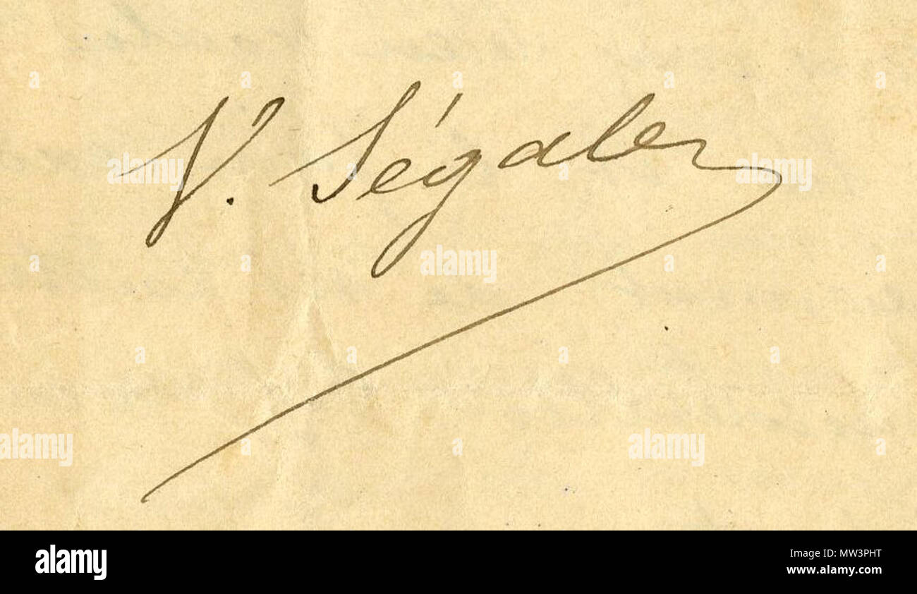 Français : Signature de Victor Segalen au bas d'une lettre le 4 juillet  1896 . 4 July 1896. Victor Segalen 558 Signature Victor Segalen lettre 4  juillet 1896 C Stock Photo - Alamy