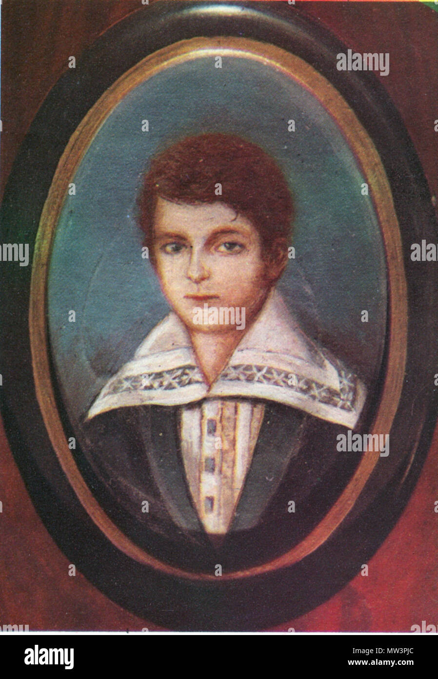 . English: Juan Manuel de Rosas during his childhood . circa 1803. Unknown (18??–18??) 327 Juan Manuel de Rosas as a child Stock Photo