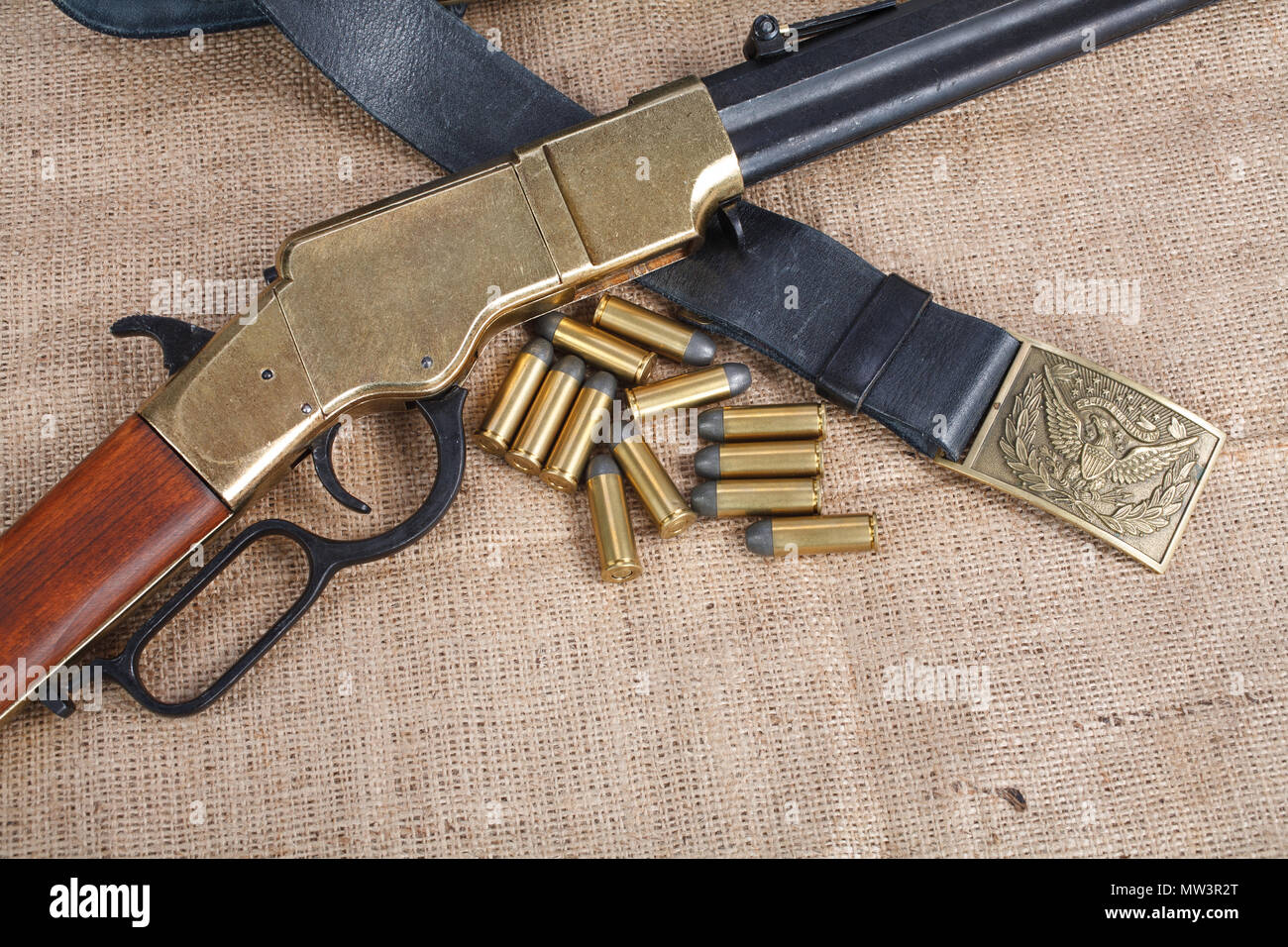 Civil War period repeating rifle isolated Stock Photo - Alamy