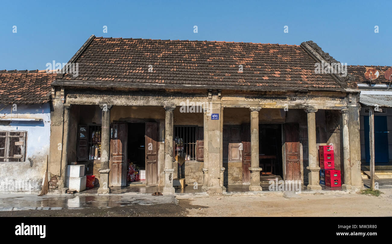 Nha Trang, Vietnam Mar 21, 2016. Old houses located at countryside