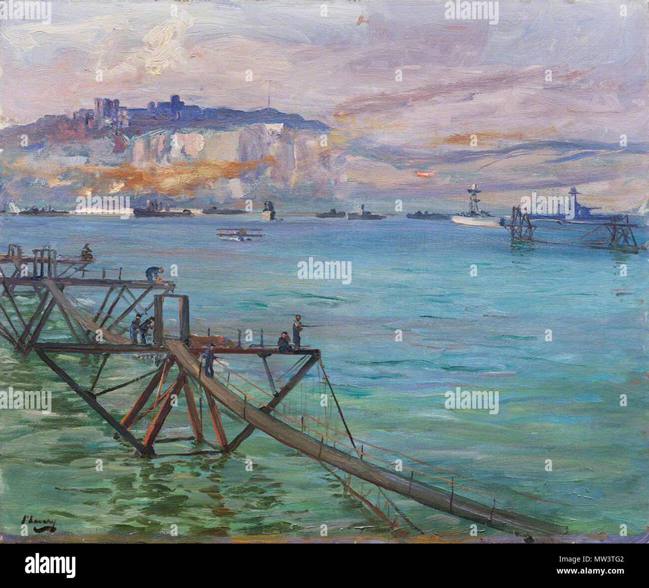 . Джон Лавери (англ. John Lavery) (1856—1941) — ирландский художник, мастер портретной и пейзажной живописи. ================== Sir John Lavery RA (20 March 1856 – 10 January 1941) was an Irish painter best known for his portraits and wartime depictions. www.youtube.com/watch?v=yRaCb7czsQI . 2 March 2016, 05:44. Leonid Ll 594 The Entrance, Dover Harbour, 1918- In the Foreground Are the Harbour Protection Nets against Enemy Submarines (37687820525) Stock Photo