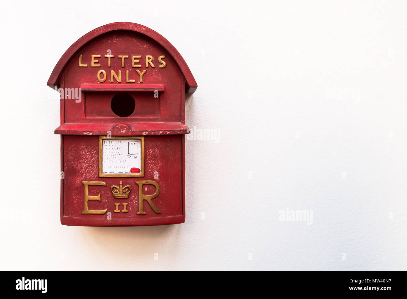 Letters Box On The Wall Stock Photo Alamy