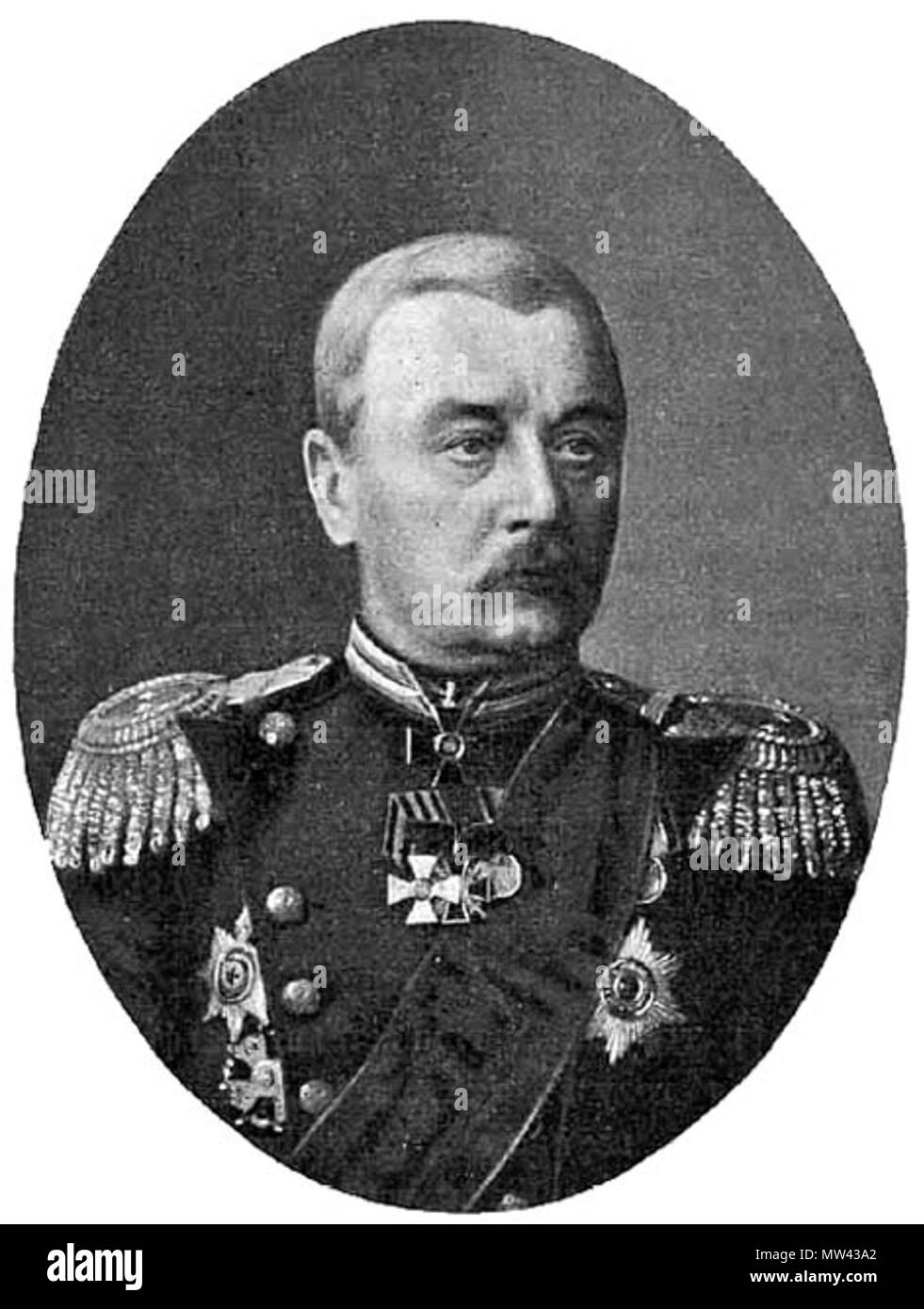 . Русский: генерал Н. М. Шебашев . before 1882. Unknown 554 Shebashev Nikolaj Mikhailovitch Stock Photo