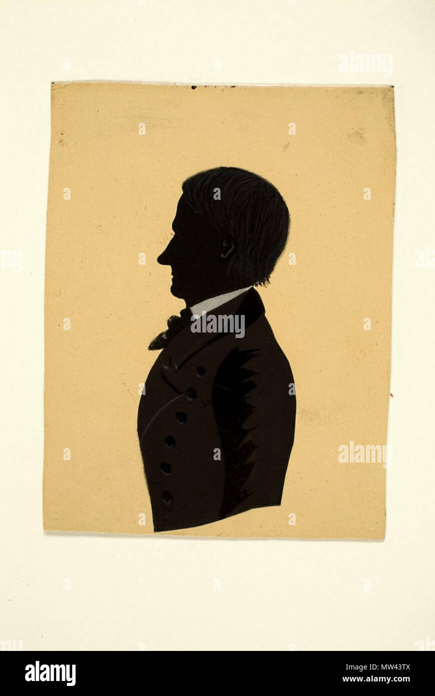 . Karl Salomo Zachariae von Lingenthal (1769-1843), Silhouettenschnitt, getuscht, weiß gehöht, Blattformat: B: 7,5 cm; H: 9,7 cm . circa 1840. Unknown 659 Zachariae von Lingenthal, Karl Salomo (1769-1843)3 Stock Photo