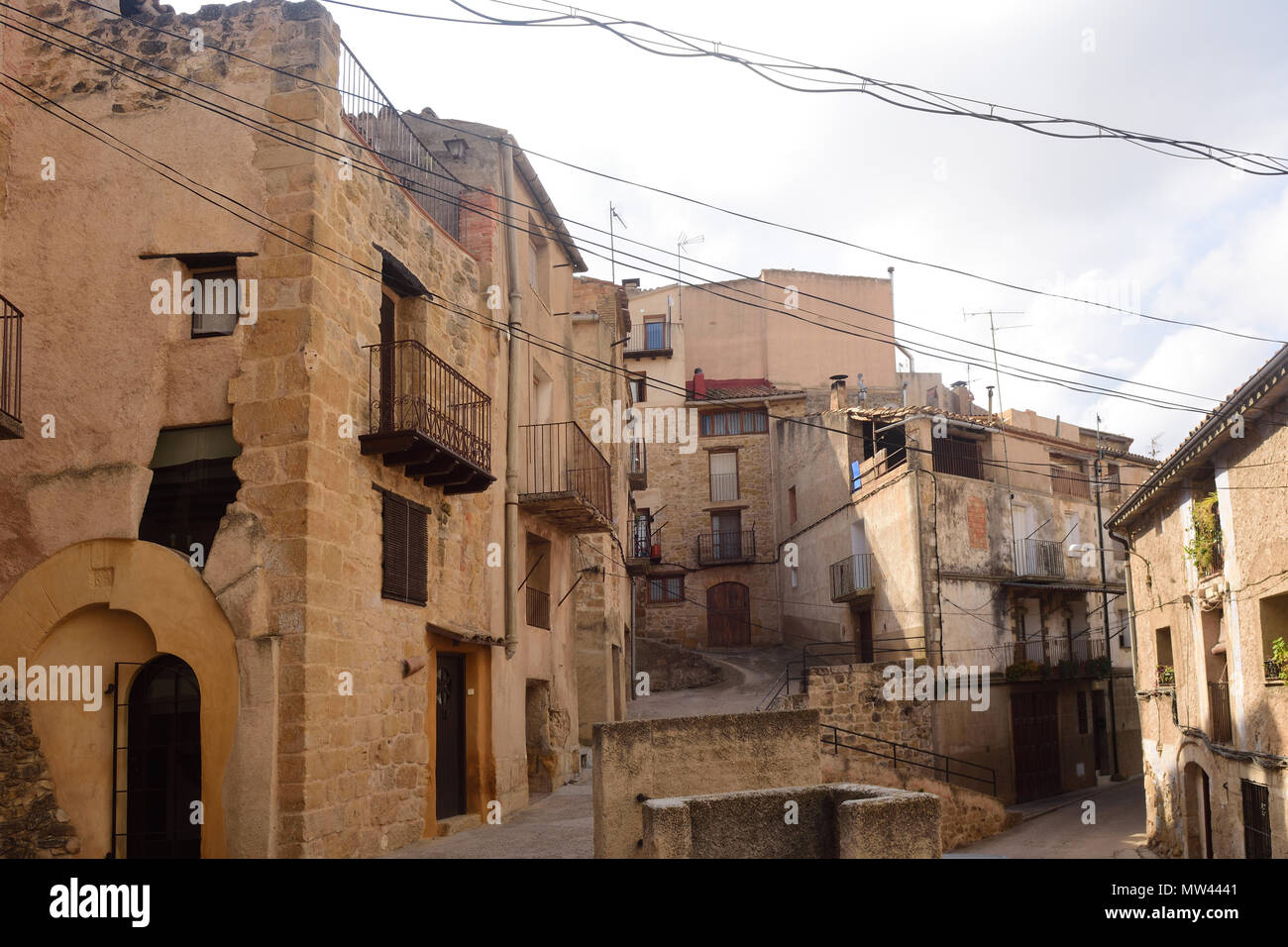 Street Of The Village Of Horta De Sant Joan Terra Alta Tarragona Province Catalonia Spain Stock Photo Alamy
