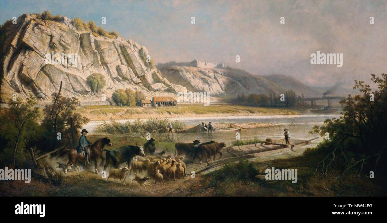 . English: Ferdinand Marinus (1808-1890), Le passage du guet Nederlands: Ferdinand Marinus (1808-1890), Le passage du guet . Niet na/not after 1890. Ferdinand Marinus (1808-1890) 206 Ferdinand Marinus Stock Photo