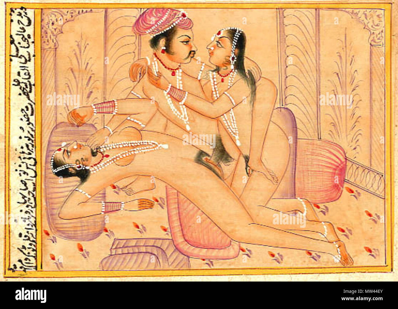 . Kama Sutra Illustration . 19th Century?. Unknown 333 KamaSutra42 Stock Photo