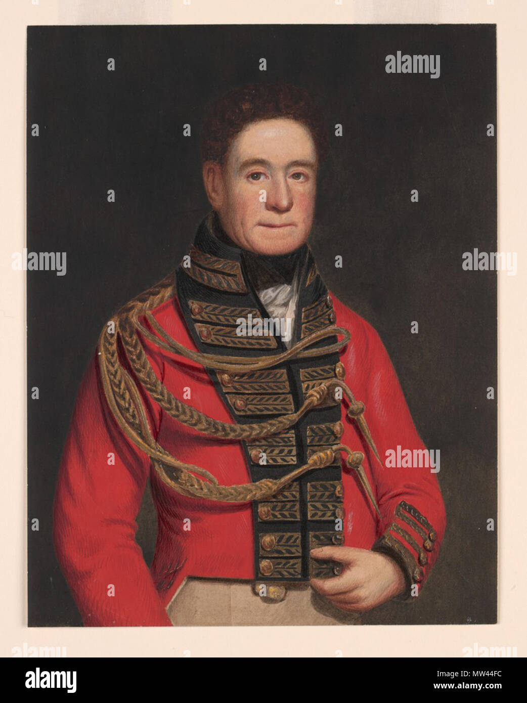 . English: Portrait of Major General Lachlan Macquarie by the Australian artist Arthur Levett Jackson (1834-1888). Painted in 1874 . 29 December 2010, 06:30:13. Arthur Levett Jackson (1834-1888) 496 Portrait of Lachlan Macquarie 1874 Stock Photo