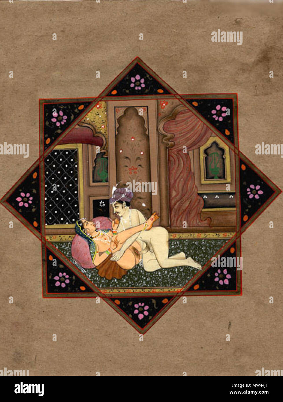 . Kama Sutra Illustration . 19th Century?. Unknown 333 KamaSutra31 Stock Photo