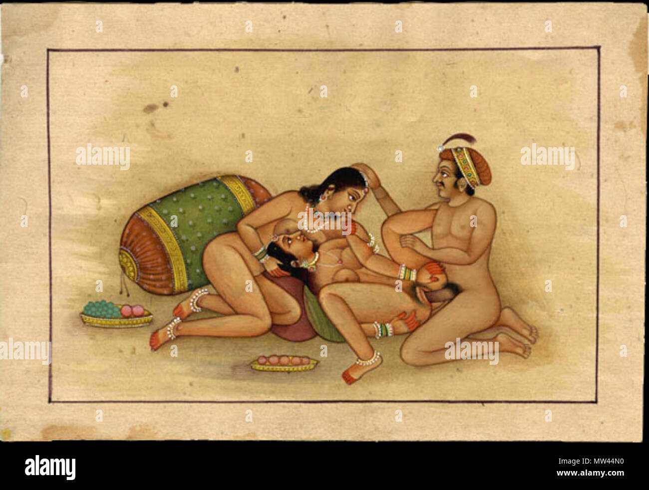 . English: Kama Sutra Illustration Հայերեն: Կամասուտրայի պատկեր . 19th Century?. Unknown 333 KamaSutra29 Stock Photo