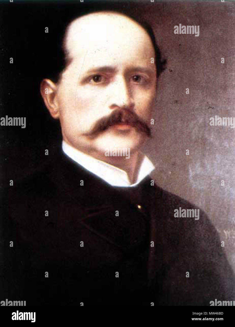 . Ramón Barros Luco (Chile) . XIX century painting. Unknown 518 Retrato Ramon Barros Luco Stock Photo