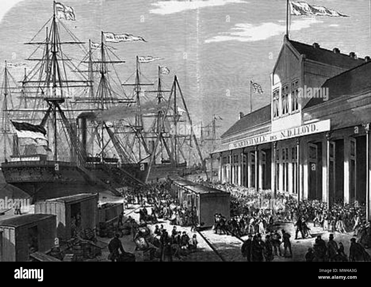 . English The new waiting hall of the shipping company Norddeutscher