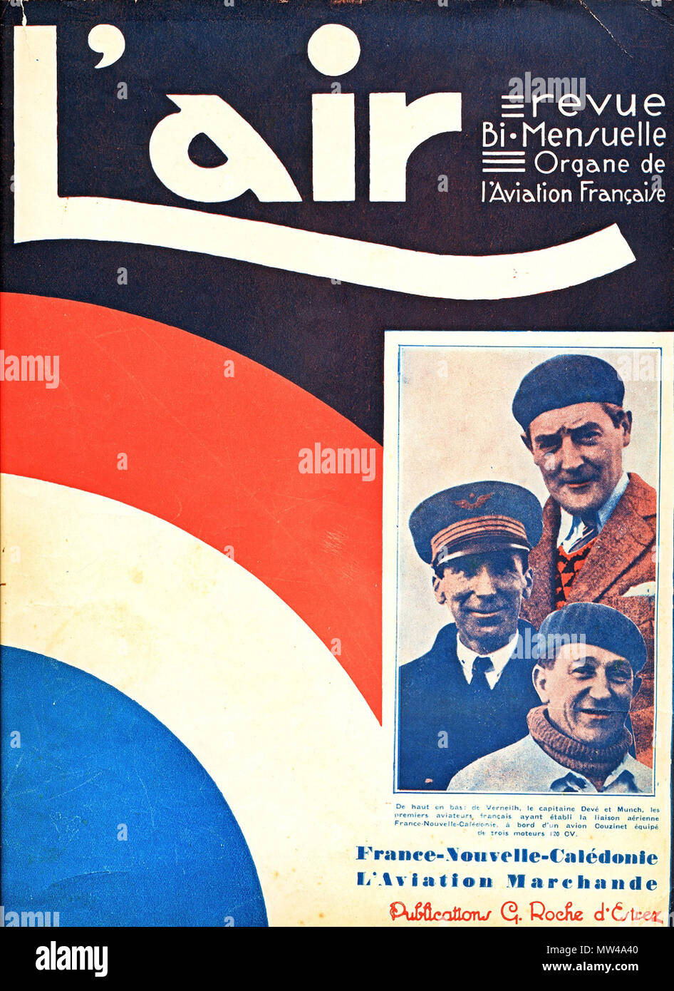 . Français : L'AIR Couverture 15avril 1932 . 8 January 2012, 19:16:30. Unknown 352 L'AIR Couverture 15avril1932 Stock Photo
