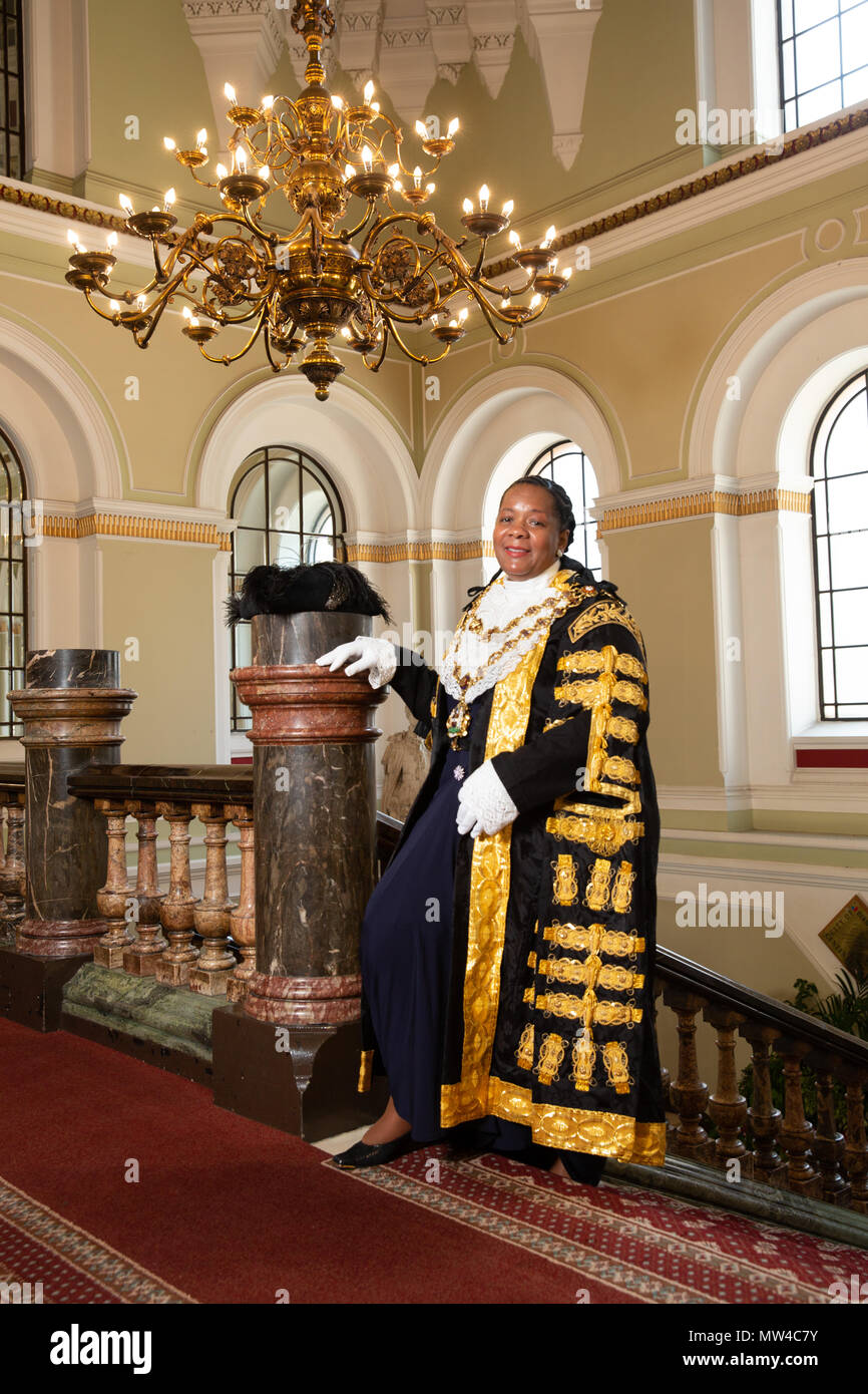 Lord Mayor of Birmingham 2018-2019 Yvonne Mosquito Stock Photo