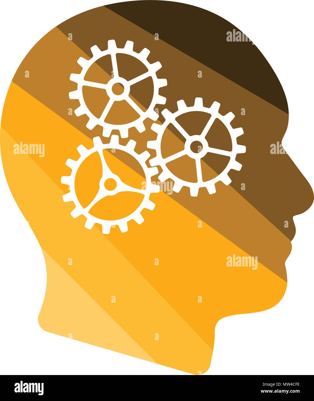 Brainstorm icon. Flat color design. Vector illustration Stock Vector ...