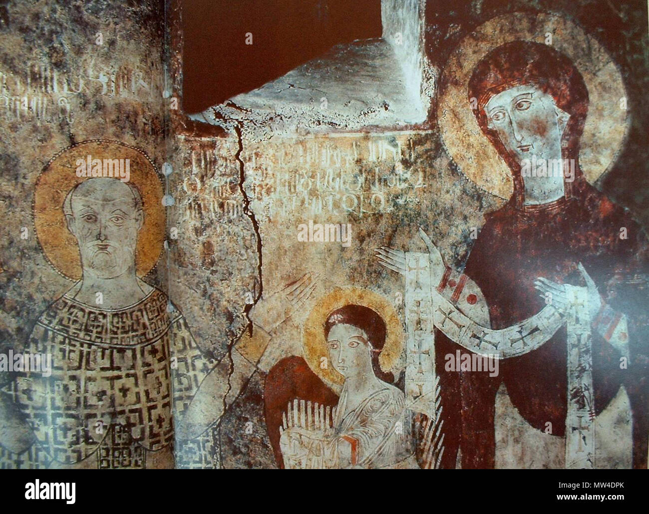 . English Fresco in Dadivank monastery, fragment. 13th century