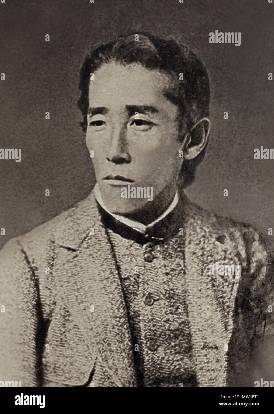 . English: Portrait of Taisuke Itagaki (Japanese politician) . 1880 (Japan) 2012-10-14 00:38:03. Unknown photographer 301 Itagaki Taisuke young Stock Photo