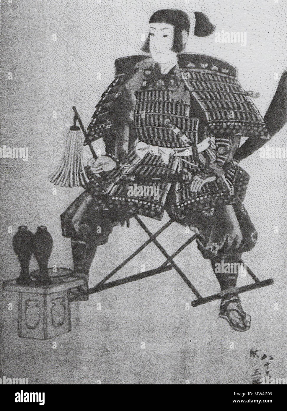 日本語 細川興元の肖像 14歳の初陣図 モノクロ 1 January 13 Unknown 284 Hosokawa Okimoto Stock Photo Alamy