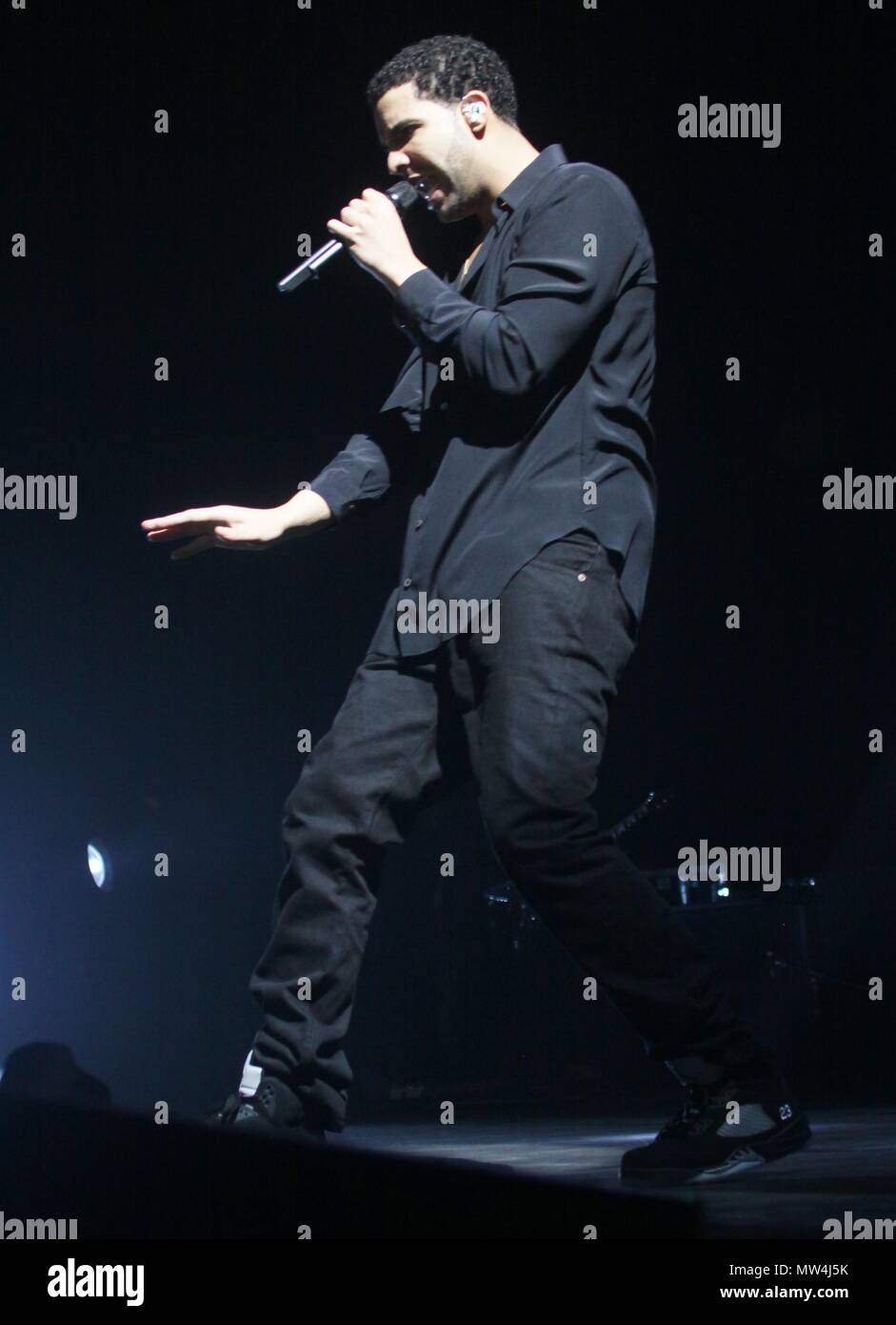 Liverpool,Uk, Us singer Drake performs to sell out crowd at Liverpool Echo Arena Credit Ian Fairbrother / Alamay Stock Photos Stock Photo