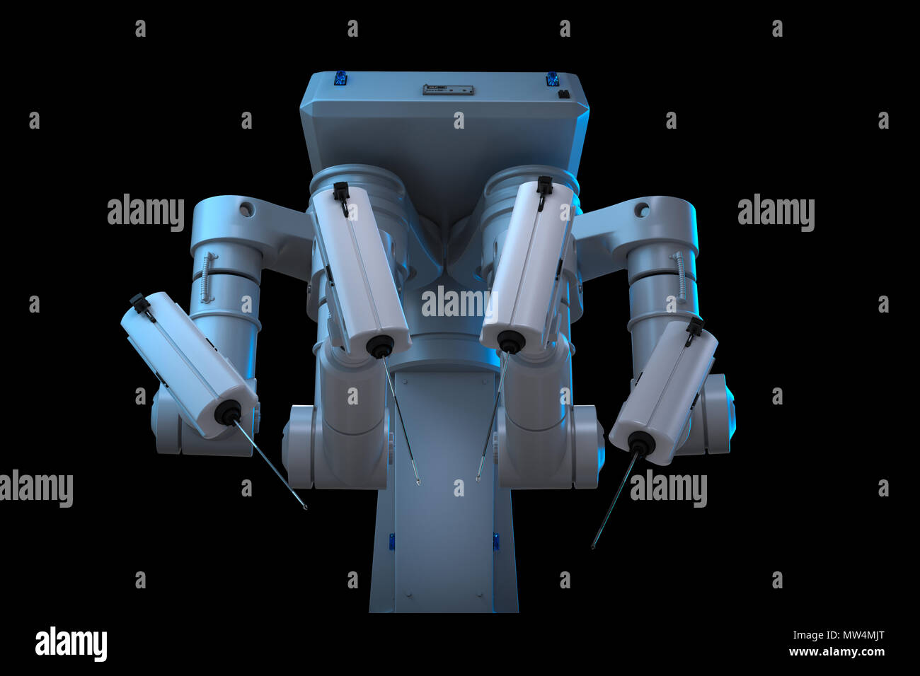 3d rendering robot surgery machine with four arms Stock Photo Alamy