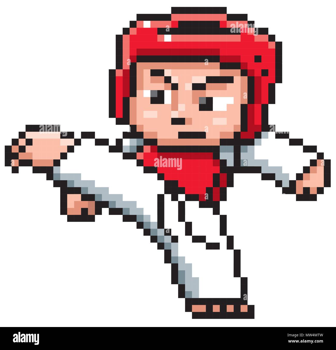 Vector illustration of Cartoon Taekwondo player - Pixel design Stock Vector Image & Art - Alamy Vector illustration of Cartoon Taekwondo player - Pixel design Stock Vector Image & Art - Alamy