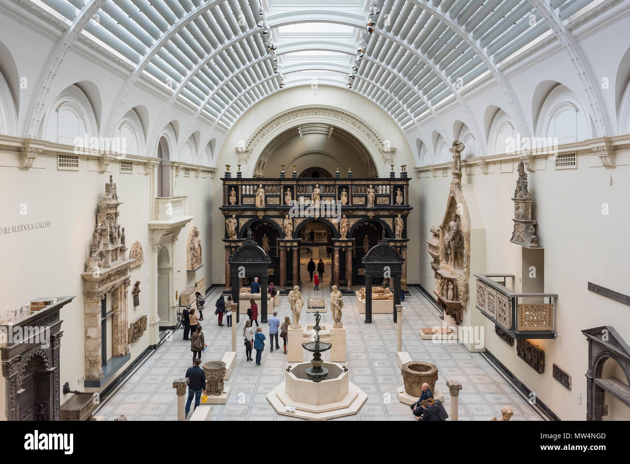 London. England. Medieval and Renaissance Galleries, V&A Victoria and Albert Museum.   The Paul and Jill Ruddock Gallery, Room 50a: (Medieval and Rena Stock Photo