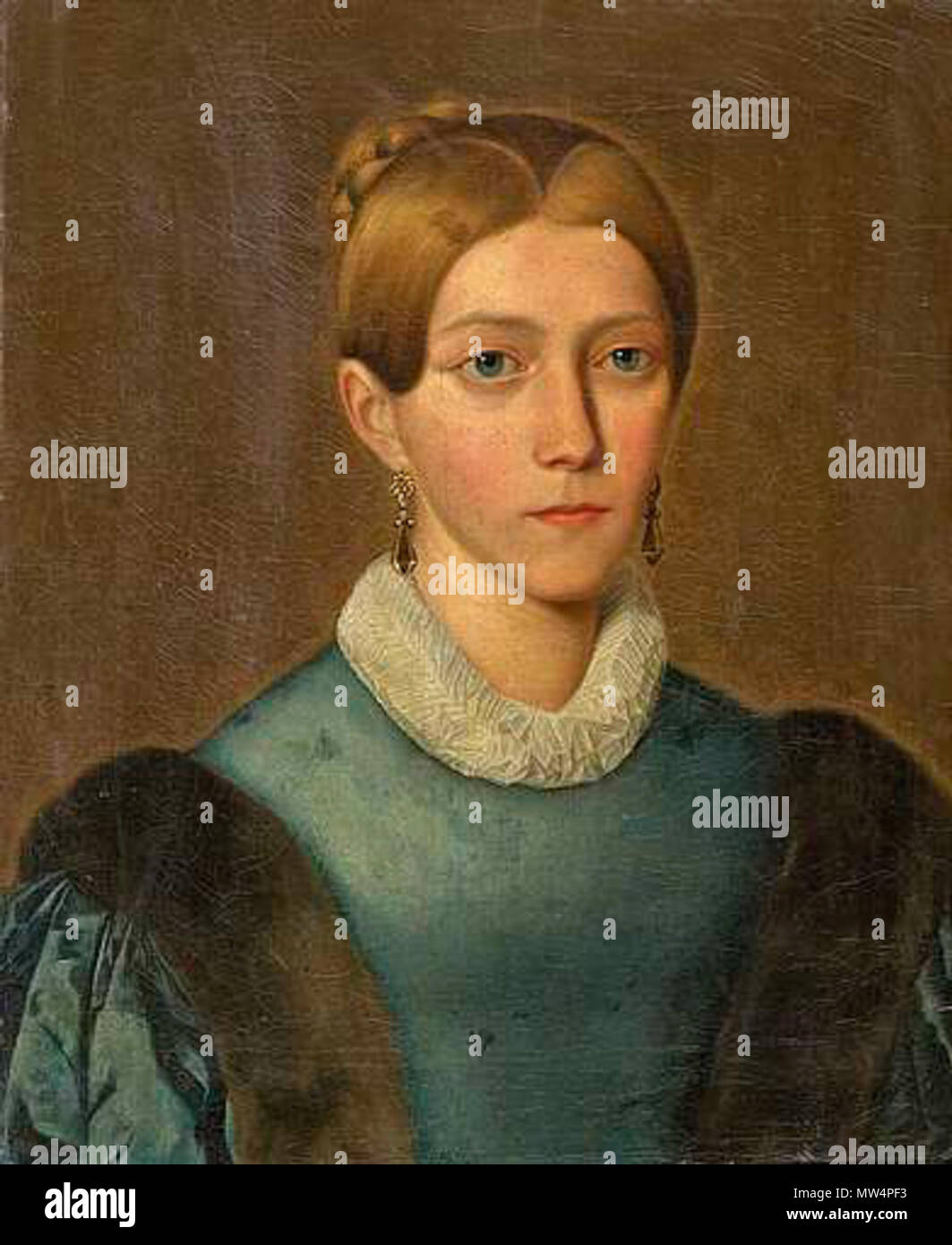 . Portrait of Mathilde Emmerling . wife of Georg Ludwig August Emmerling (1797-1867)    406 Mathilde Emmerling Stock Photo