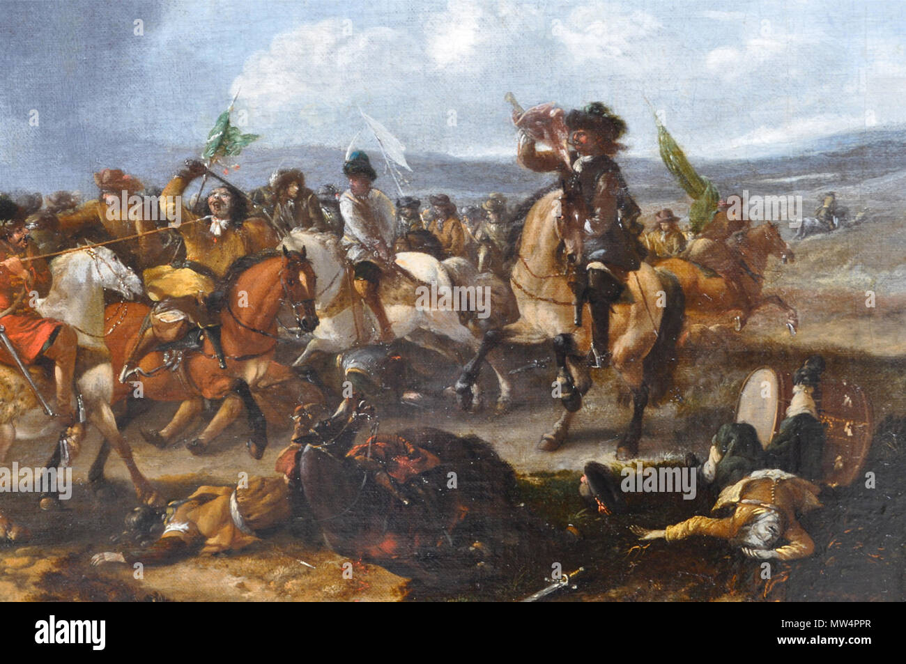 . A Cavalry Battle Scene between Polish Hussars and Ottoman forces