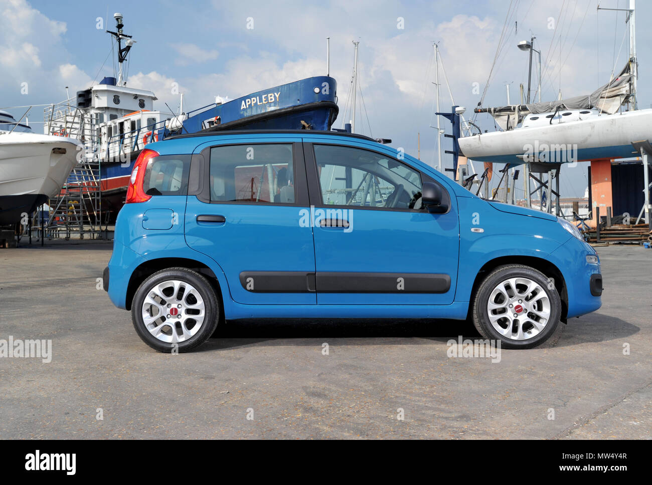 2012 Fiat Panda Italian compact city car Stock Photo