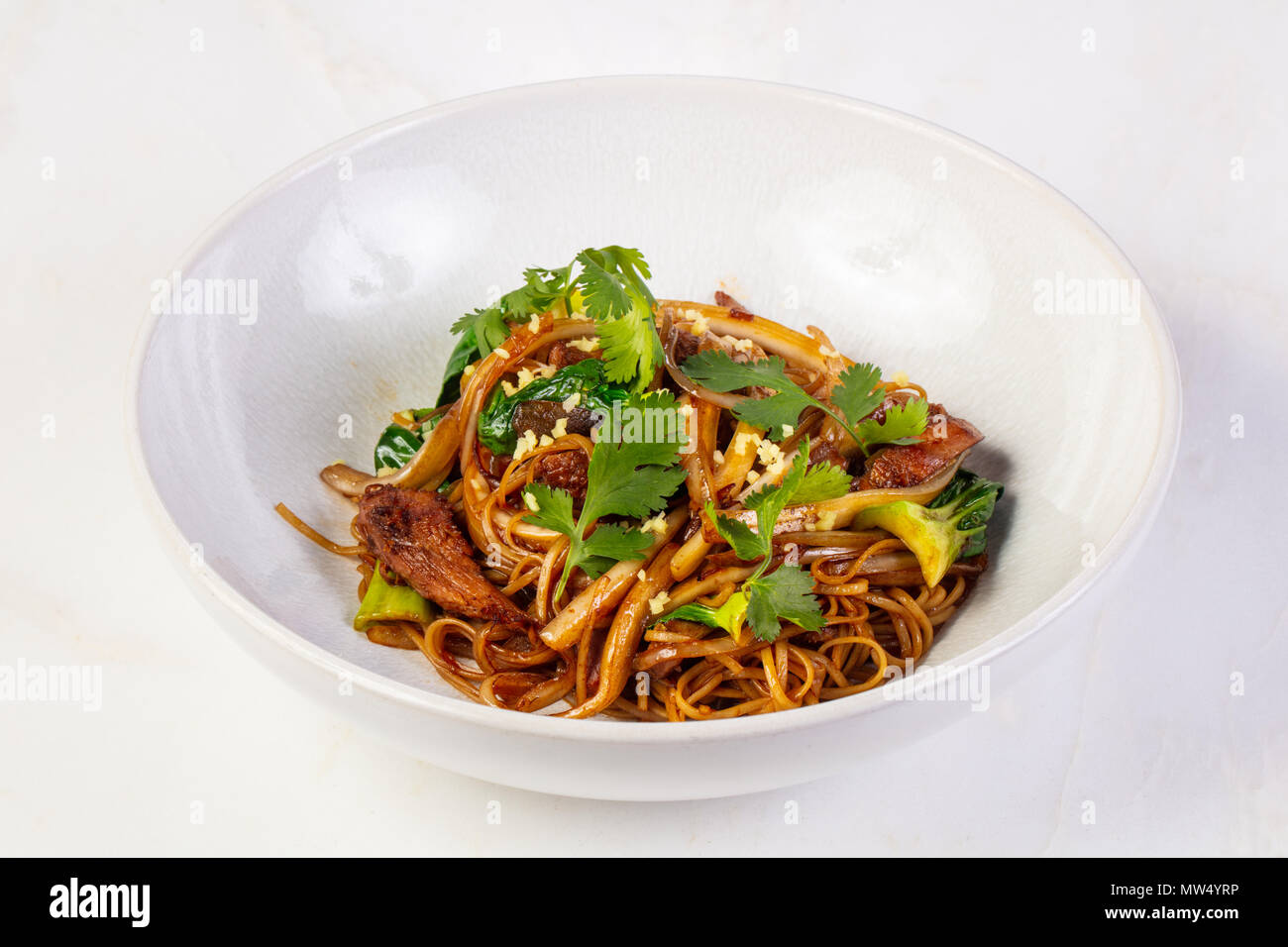 Egg noodle with oyster sauce Stock Photo Alamy