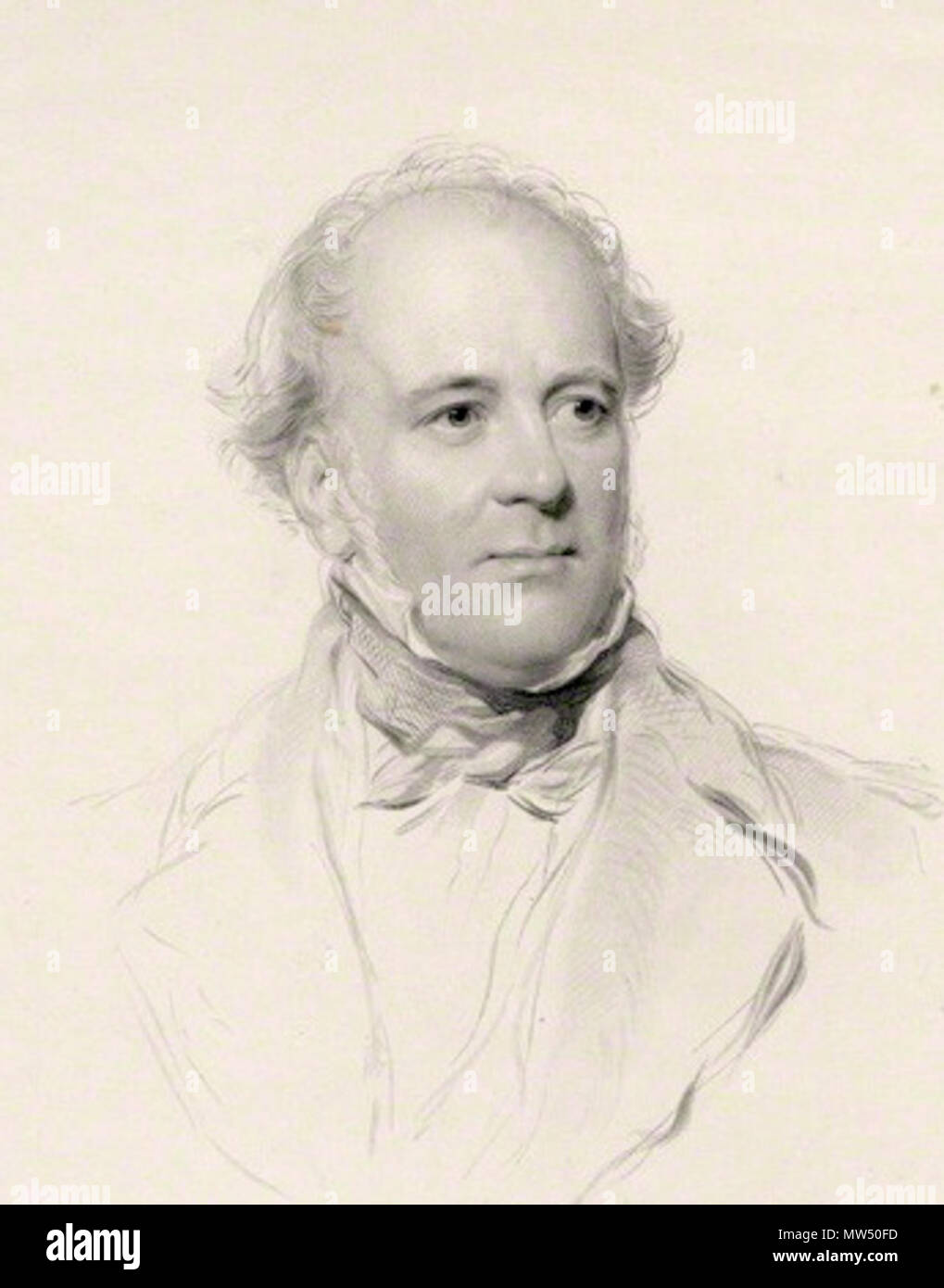 . English: Andrew Rutherfurd, Lord Rutherfurd (1791-1854) . circa 1852. possibly by Frederick Christian Lewis, after George Richmond 533 LordRuterfurd Stock Photo