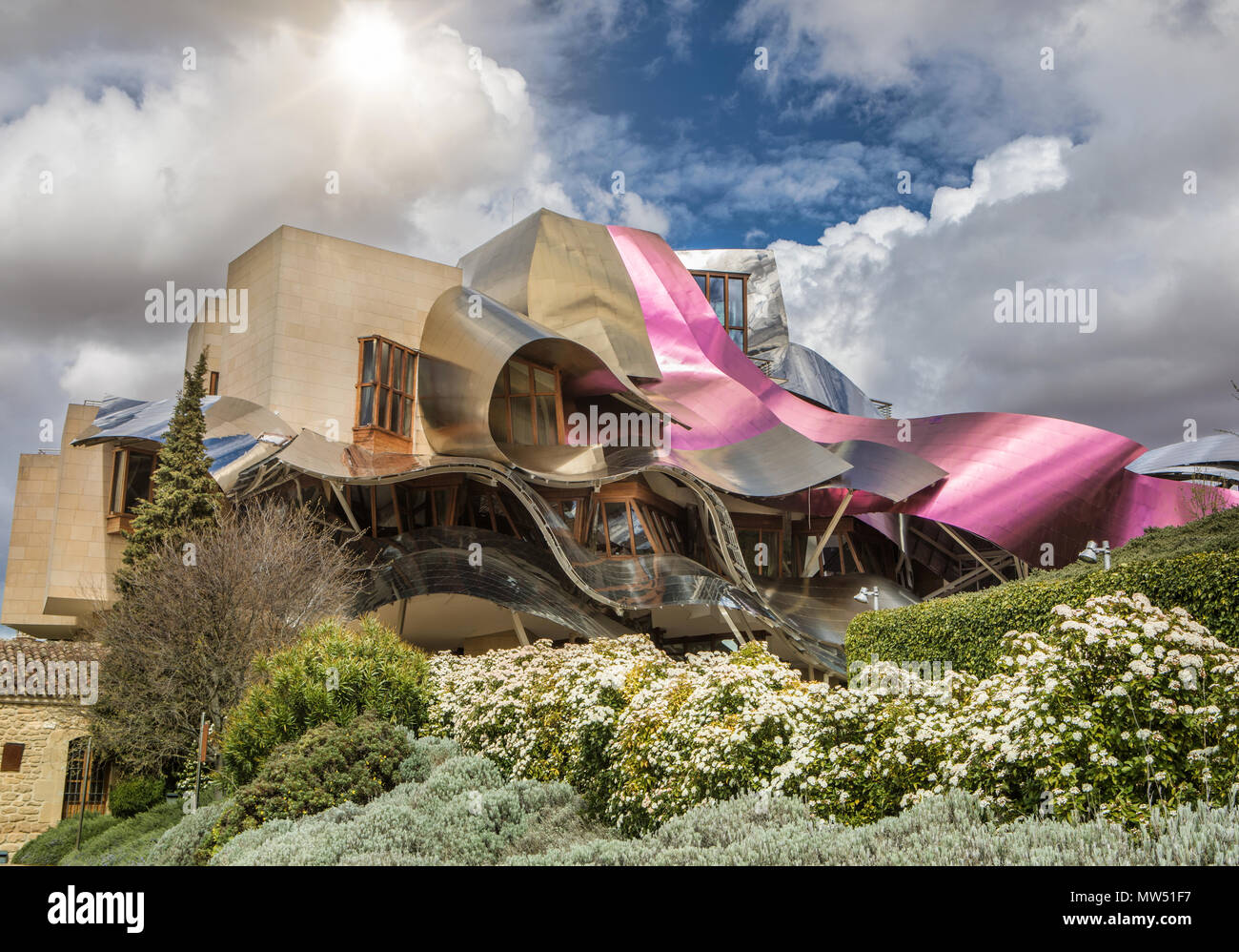 El Ciego City, Frank Gehry architect, La Rioja Area, Logroño province, Marques de Riscal Hotel, spain, wine cellar Stock Photo